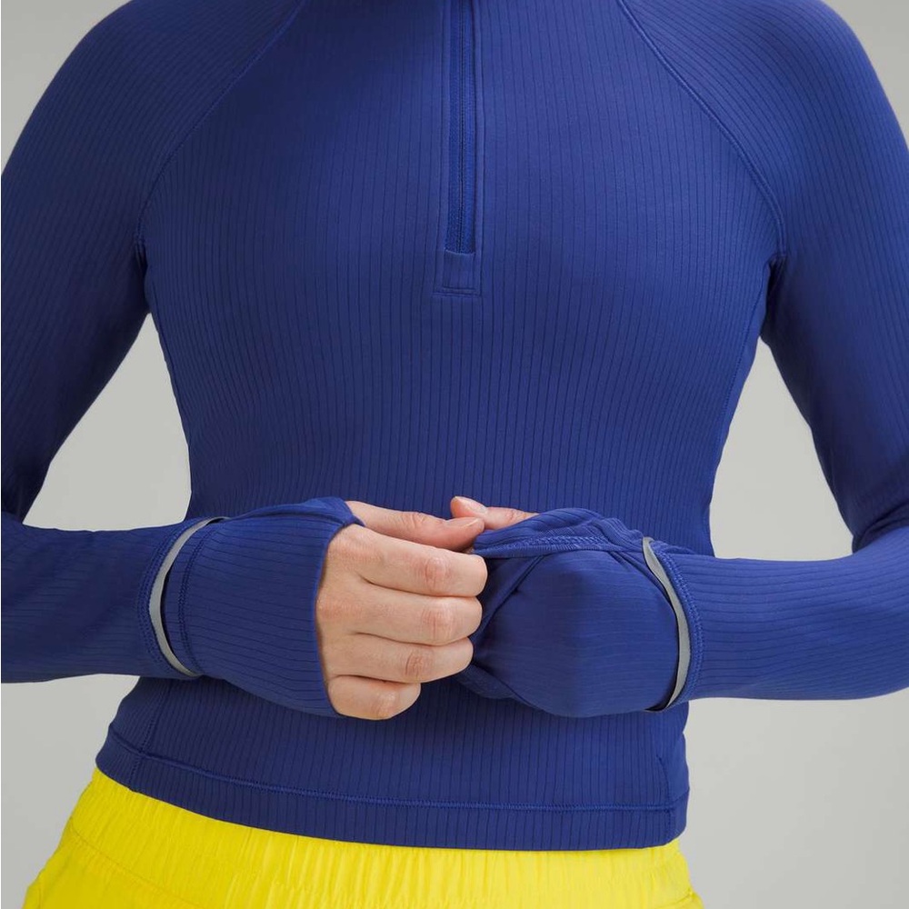 Lululemon Its Rulu Run Cropped Half Zip *Ribbed - Picture 3 of 8